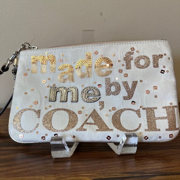 Coach Poppy "Made For Me By Coach" Large Wristlet 43776 clutch GUC/VGUC - Picture 1 of 6